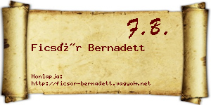 Ficsór Bernadett névjegykártya